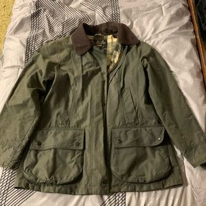 Barbour Olive Green Rain Jacket size 6